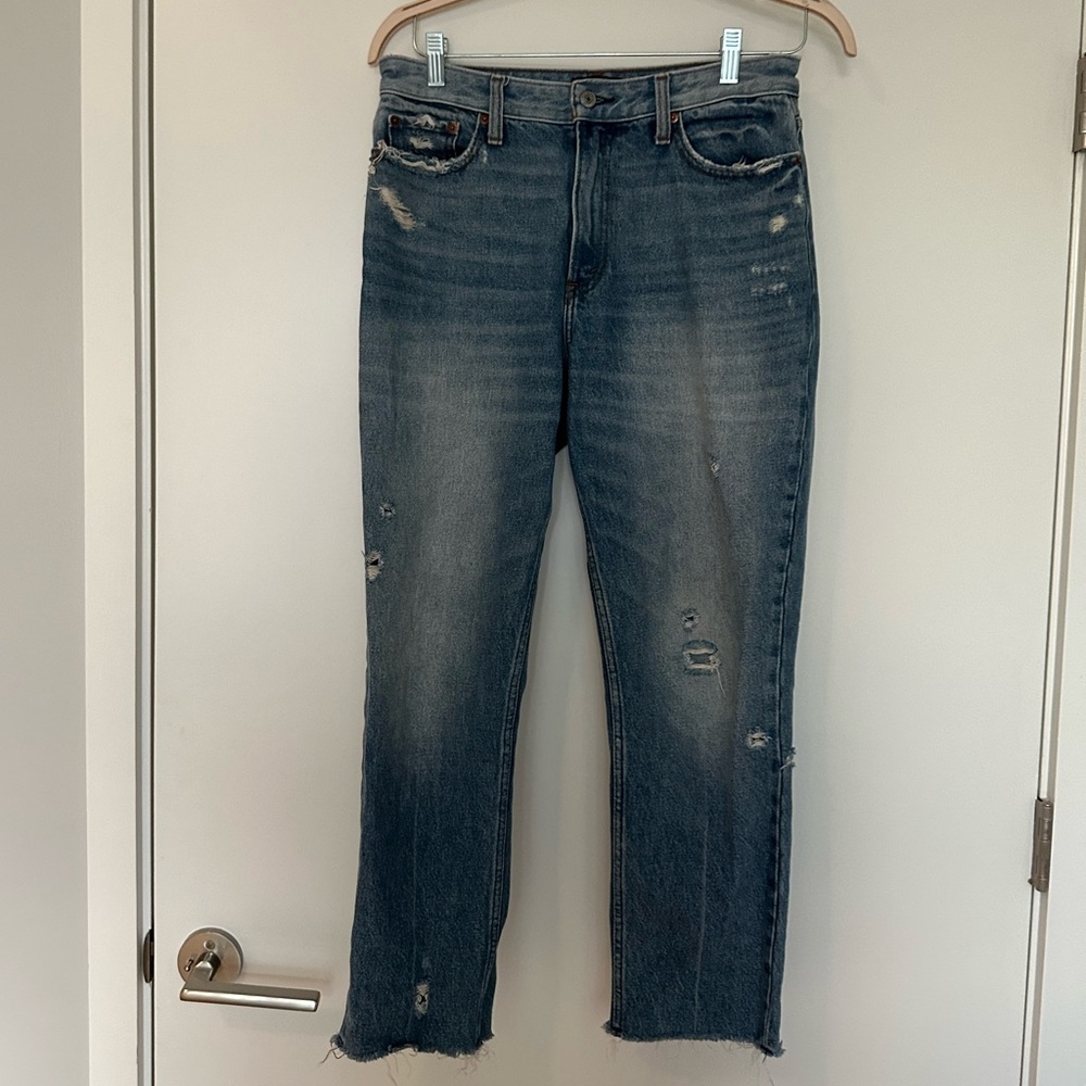 A&F MOM JEAN DARK WASH ABERCROMBIE